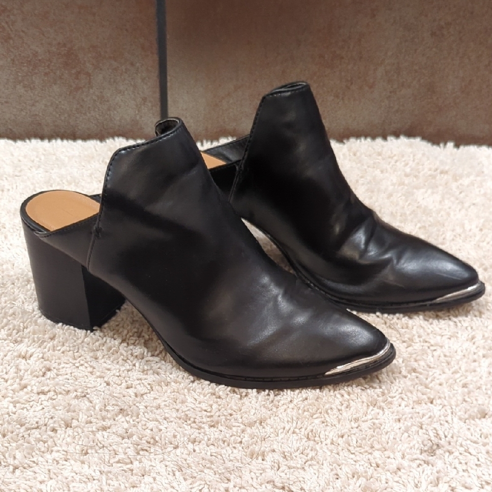 Report Black Women's Block Heel Mules 9.5